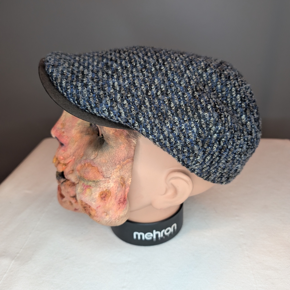Henschel Hat Co. Tweed Newsboy Hat L Brown Navy Blue Beige Made In USA